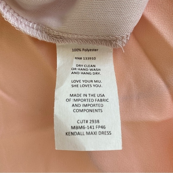 NWT Show Me Your MuMu Kendall Maxi Dress, Frosty Pink Crisp size L - Picture 6 of 13